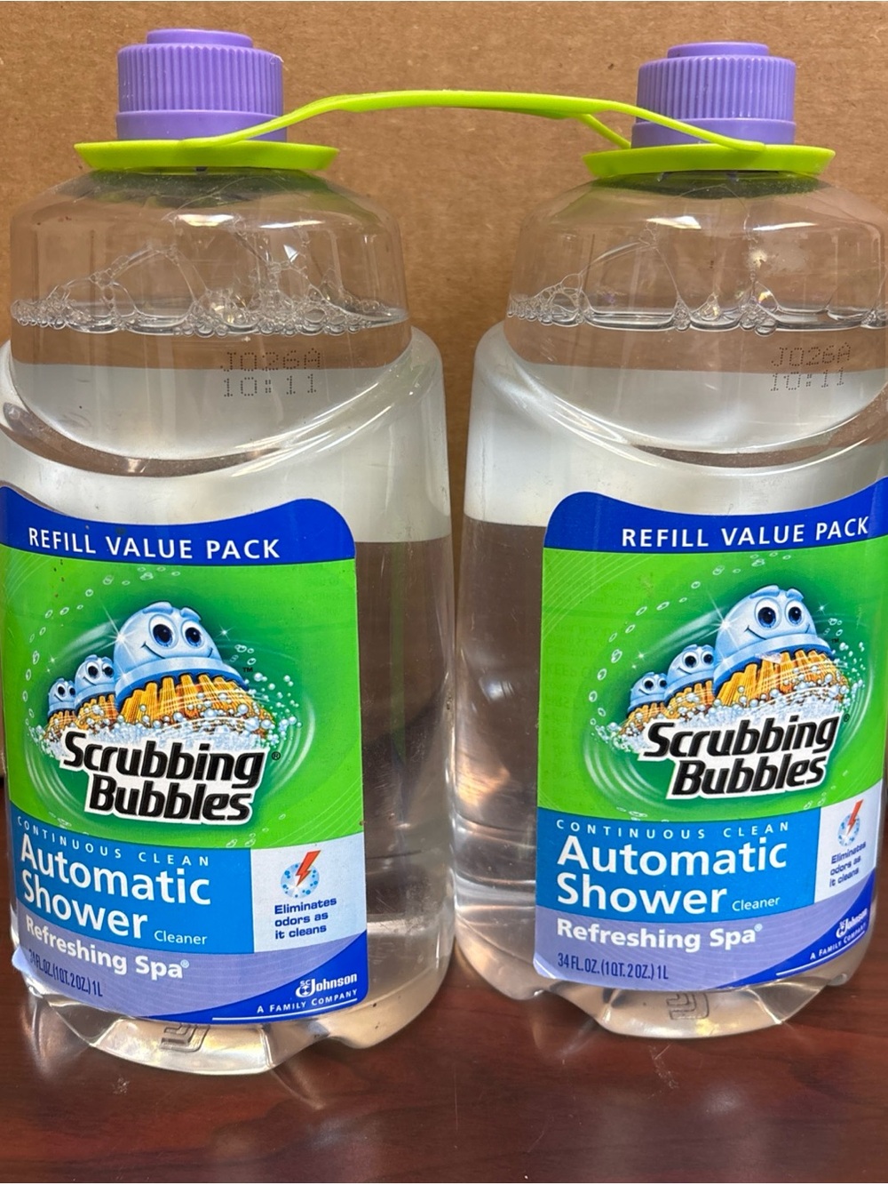 Scrubbing Bubbles Automatic Shower Cleaner Refill 2 Pack Refreshing Spa 34oz New